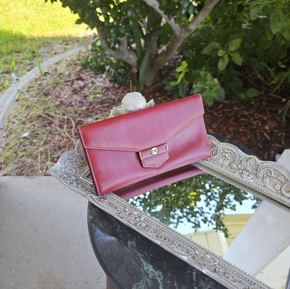 Christian Dior Red Wallet Authentic - Picture 3 of 11